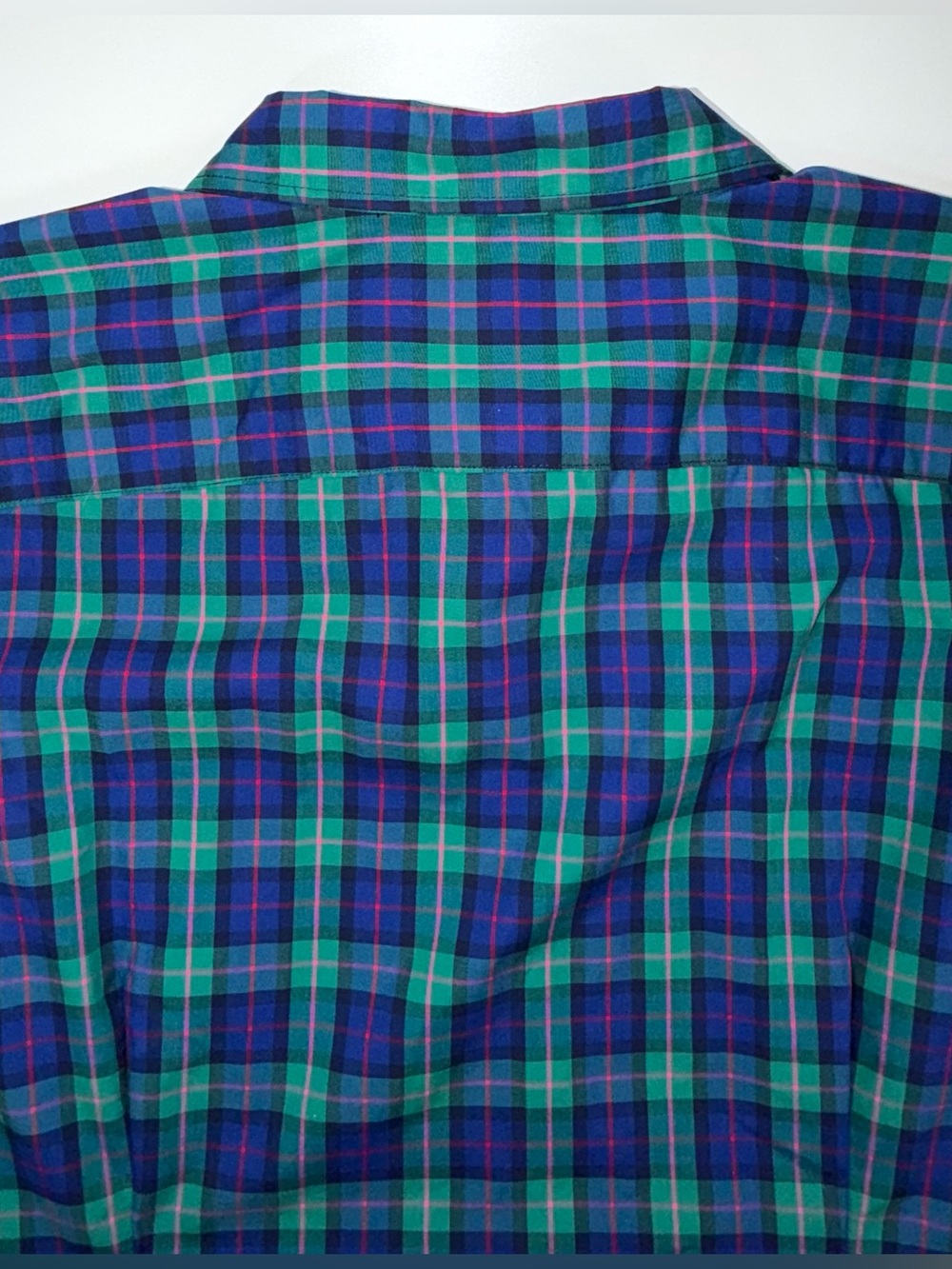 CHAPS No Iron Shirt Blue Green Plaid Long Sleeve Stretch Button Up Womens 3X NWT - Picture 13 of 14